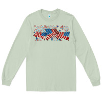 Matcha fourth of july american flag Long Sleeve Tee - RanaPortraitStore