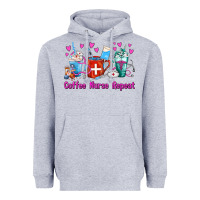 Heather Grey Coffee Nurse Repeat Nurse Coffee Cups Heavyweight Hoodie - FaDigitalArtStudio