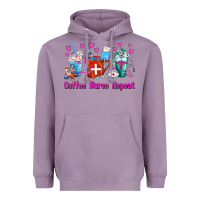 Lavender Coffee Nurse Repeat Nurse Coffee Cups Heavyweight Hoodie - FaDigitalArtStudio