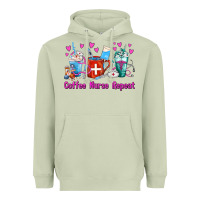 Matcha Coffee Nurse Repeat Nurse Coffee Cups Heavyweight Hoodie - FaDigitalArtStudio