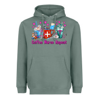 Sage Coffee Nurse Repeat Nurse Coffee Cups Heavyweight Hoodie - FaDigitalArtStudio