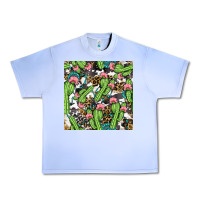 Grape Ice Western Cactus And Turquoise Gemstone With Leopard And Cowhide Seamles Urban Heavy Tee - BundleAndBundleShop
