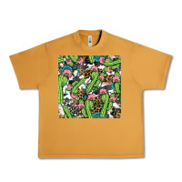 Peanut Butter Western Cactus And Turquoise Gemstone With Leopard And Cowhide Seamles Urban Heavy Tee - BundleAndBundleShop