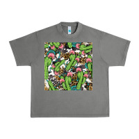 Tornado Western Cactus And Turquoise Gemstone With Leopard And Cowhide Seamles Urban Heavy Tee - BundleAndBundleShop