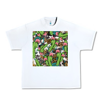 White Western Cactus And Turquoise Gemstone With Leopard And Cowhide Seamles Urban Heavy Tee - BundleAndBundleShop