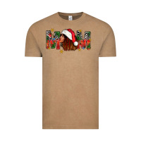 Vintage Coffee Western Mom With Woman In Santa Hat Vintage Tee - BundleAndBundleShop