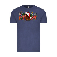 Vintage Denim Western Mom With Woman In Santa Hat Vintage Tee - BundleAndBundleShop
