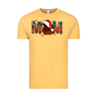 Vintage Mustard Western Mom With Woman In Santa Hat Vintage Tee - BundleAndBundleShop