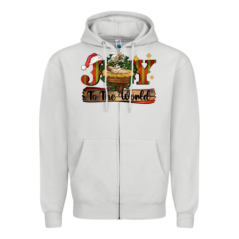 Joy To The World Zipper Hoodie by CowGirlArtShop | Teevron