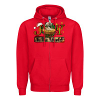 Red joy to the world Zipper Hoodie - CowGirlArtShop