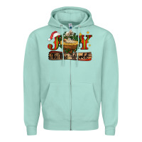 Seafoam joy to the world Zipper Hoodie - CowGirlArtShop