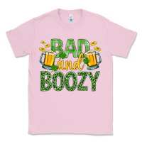 Bubblegum Pink Bad And Boozy St. Patricks Classic Tee - BundleAndBundleShop