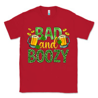 Red Bad And Boozy St. Patricks Classic Tee - BundleAndBundleShop