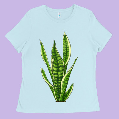Snake Plant Ladies Tee Designed By Lillyallendesigns