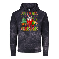 Cloud Black just a girl who loves christmas Vintage Hoodie - MaliasSmallBusiness