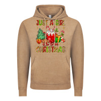 Vintage Coffee just a girl who loves christmas Vintage Hoodie - MaliasSmallBusiness