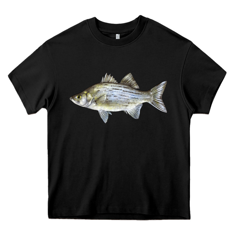 White Bass Fish Illustrations Heavy Core Tee by LillyAllenDesigns | Teevron