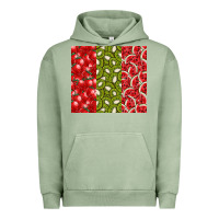 Pigment Oil Green summer fruits Urban Hoodie - CowhideDigitalArt