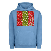 Pigment Pebble Blue summer fruits Urban Hoodie - CowhideDigitalArt
