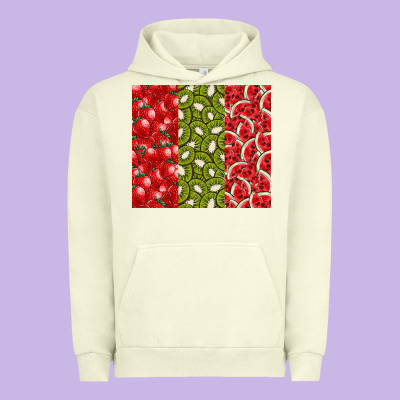 Summer Fruits Urban Hoodie Designed By Cowhidedigitalart