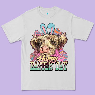 Easter Day Cow Premium Tee Designed By Nancycooperartshop