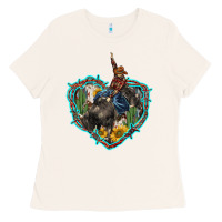 Western Heart Bullfighter  Cactus Sunflower Aztek Pattern Ladies Tee | Teevron