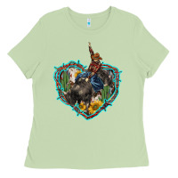 Matcha western heart bullfighter  cactus sunflower aztek pattern Ladies Tee - BarkalooDesign