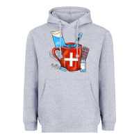 Heather Grey Nurse Coffee Mug Heavyweight Hoodie - FaDigitalArtStudio
