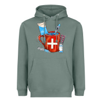 Sage Nurse Coffee Mug Heavyweight Hoodie - FaDigitalArtStudio