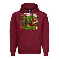 Burgundy lpn licensed practical claus Zipper Hoodie - CowGirlArtShop