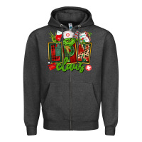 Charcoal Heather lpn licensed practical claus Zipper Hoodie - CowGirlArtShop