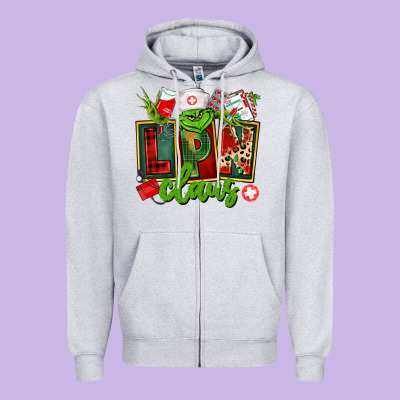 Lpn Licensed Practical Claus Zipper Hoodie Designed By Cowgirlartshop