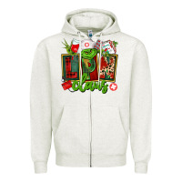 Oatmeal Heather lpn licensed practical claus Zipper Hoodie - CowGirlArtShop