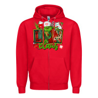 Red lpn licensed practical claus Zipper Hoodie - CowGirlArtShop