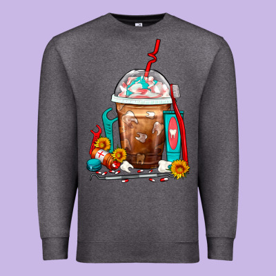Dentist Frappe Coffee Premium Sweatshirt Designed By Fadigitalartstudio