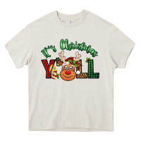 Cream it's christmas y'all reindeer Heavy Core Tee - Jasminsmagicworld