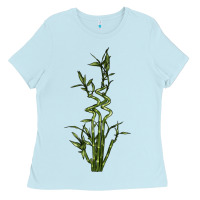 Baby Blue Lucky Bamboo Ladies Tee - LillyAllenDesigns