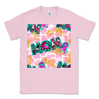 Bubblegum Pink Breast Cancer Awareness Mom With Leopard Patterns Classic Tee - BundleAndBundleShop