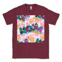 Burgundy Breast Cancer Awareness Mom With Leopard Patterns Classic Tee - BundleAndBundleShop
