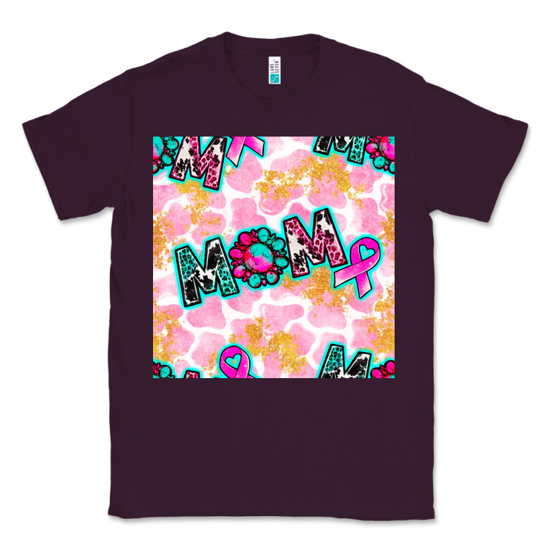 Breast Cancer Awareness Mom With Leopard Patterns Classic Tee by BundleAndBundleShop | Teevron