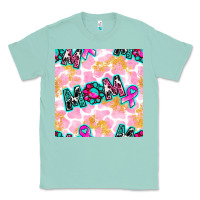 Seafoam Breast Cancer Awareness Mom With Leopard Patterns Classic Tee - BundleAndBundleShop