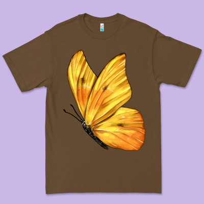 Flying Cloudless Sulphur Butterfly Premium Tee Designed By Lillyallendesigns