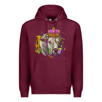 Burgundy charolais mardi gras Premium Hoodie - OliviaCreatesArt