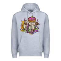 Heather Grey charolais mardi gras Premium Hoodie - OliviaCreatesArt