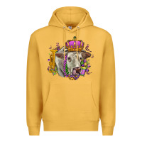 Mustard charolais mardi gras Premium Hoodie - OliviaCreatesArt