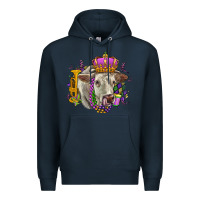 Navy charolais mardi gras Premium Hoodie - OliviaCreatesArt