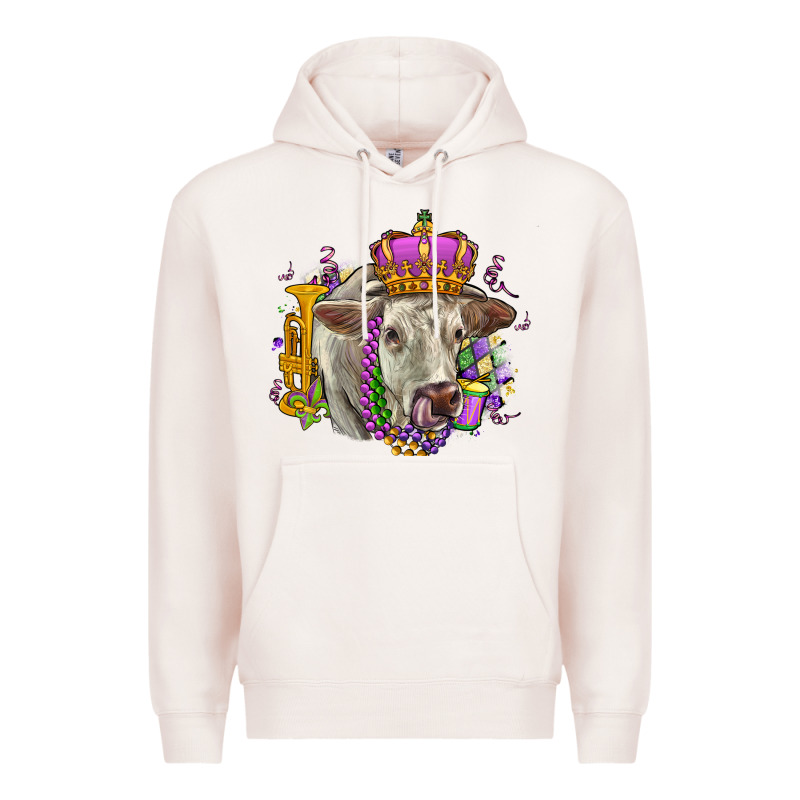 Charolais Mardi Gras Premium Hoodie by OliviaCreatesArt | Teevron