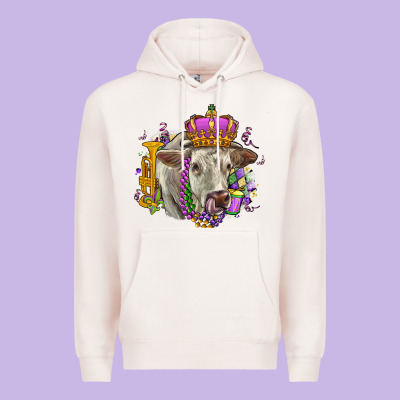 Charolais Mardi Gras Premium Hoodie Designed By Oliviacreatesart