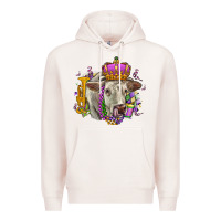 Pale Pink charolais mardi gras Premium Hoodie - OliviaCreatesArt
