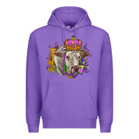 Purple charolais mardi gras Premium Hoodie - OliviaCreatesArt